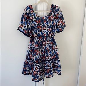 Milly - Silk Tiered Floral Dress - size 4